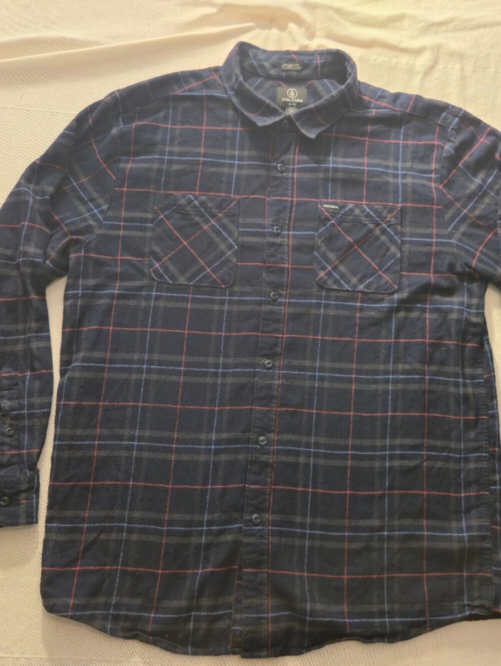 Volcom Classic Fit XXL Plaid Flannel Shirt